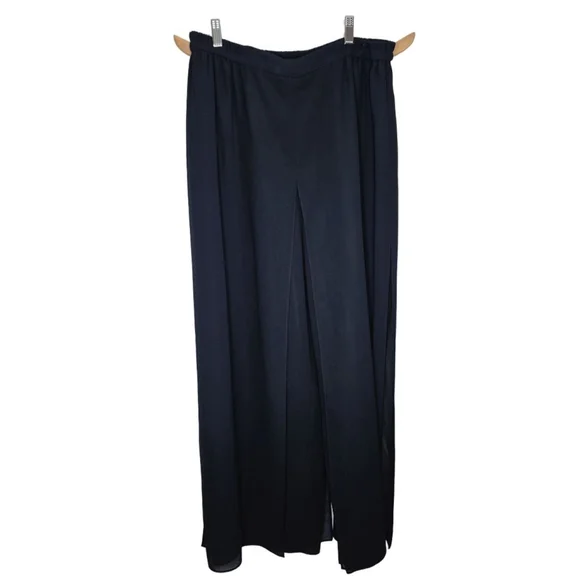 Women's R&M Richards Black Wide Leg Pants 16W - Picture 3 of 4